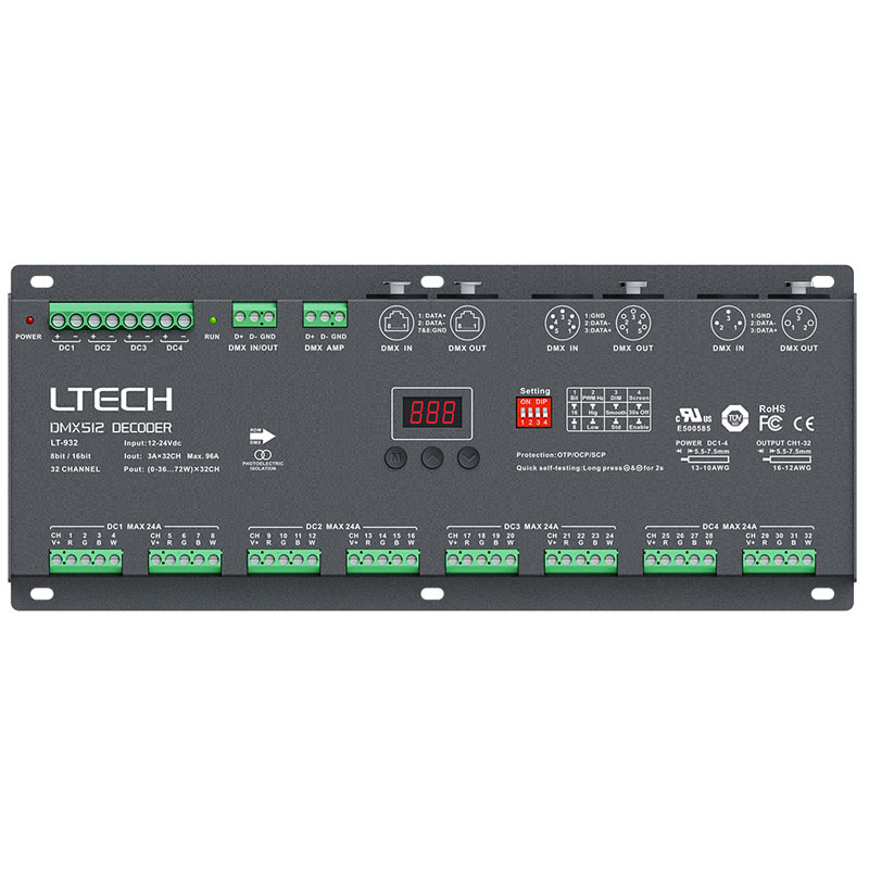 32CH CV DMX UL-Listed LED Decoder LT-932